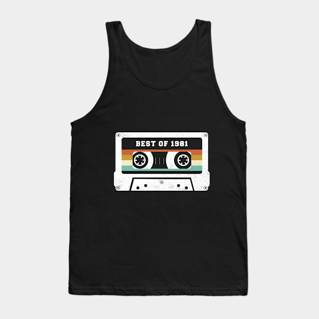 40th Birthday Gift  1981 Cassette Shirt  40th Birthday Shirt  40th Birthday Gift For Tank Top by KanaZone